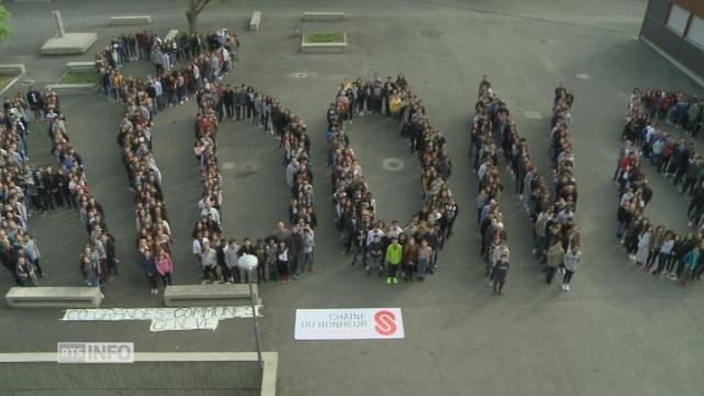 Une flashmob pour la Chaîne du Bonheur