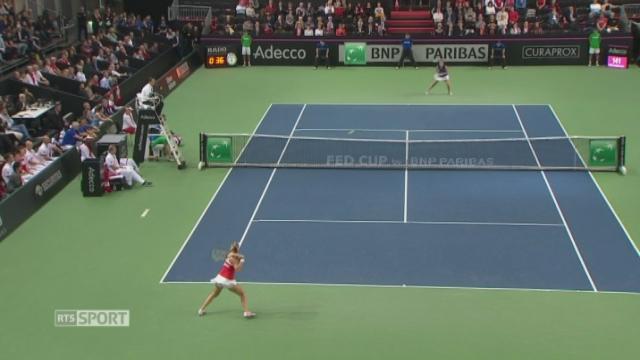 Tennis- Fed Cup: la Suisse se qualifie pour les demi-finales grâce aux deux victoires de Timea Bacsinszky et Belinda Bencic