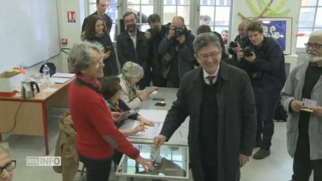 Jean-Luc Mélenchon vote à Paris