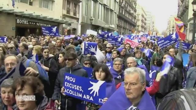 Les Barcelonais défilent pour les réfugiés