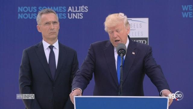 OTAN: le président américain affiche sa détermination