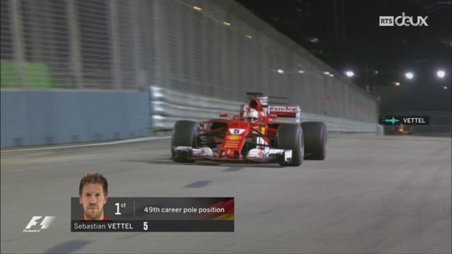 F1: Sebastian Vettel a signé la pole position lors des essais du GP de Singapour