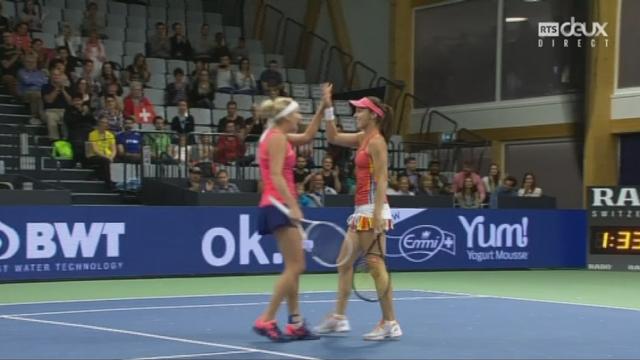 Bienne, 1-2 double, Knoll - Schuurs - Bacsinszky - Hingis 7-5 4-6