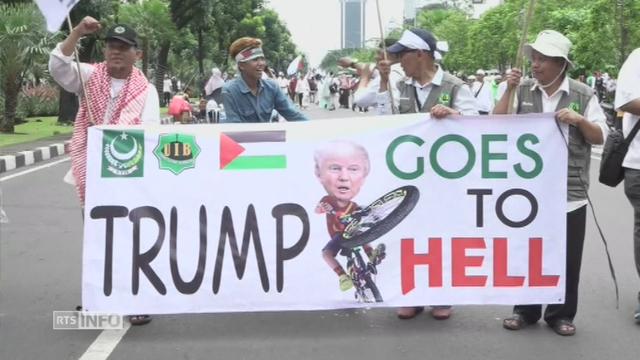 Plus de 80'000 manifestants en Indonésie contre la décision de Trump sur Jérusalem