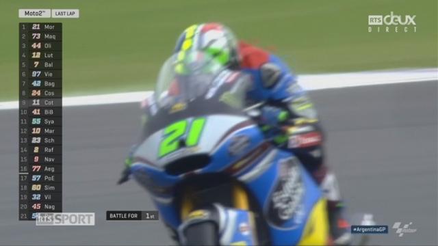 Grand-Prix d'Argentine, moto 2: Morbidelli (ITA) s'impose devant Oliveira (POR) 2e et Luthi (SUI) 3e