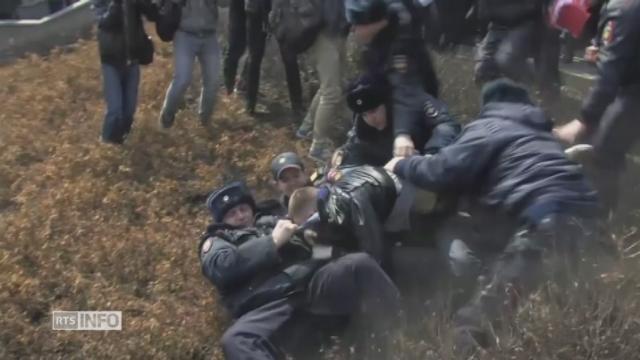 Plusieurs opposants au Kremlin arrêtés à Moscou lors d'une manifestation anti-corruption