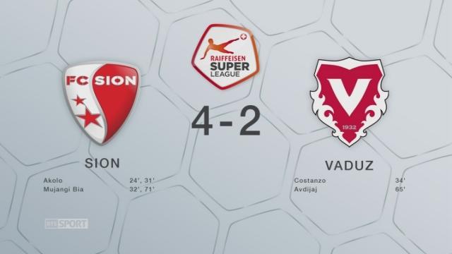 Super league, Sion - Vaduz (4-2):