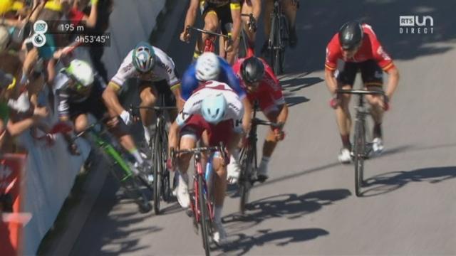 Le coup de coude de Peter Sagan sur Mark Cavendish