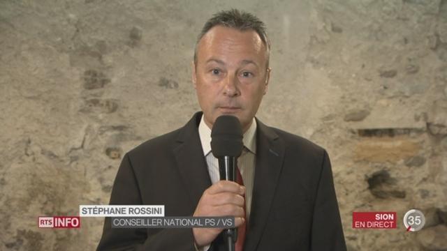 Elections valaisannes: entretien avec Stéphane Rossini, conseiller national PS, à Sion