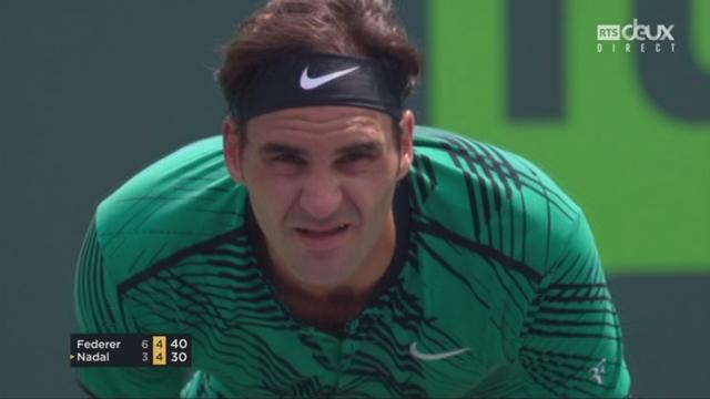 Miami (USA), finale, R. Federer (SUI) - R. Nadal (ESP) 6-3 5-4: Roger fait le break