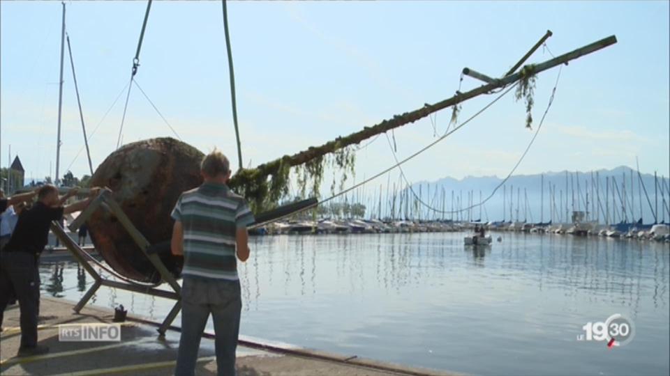 Lausanne: un plongeoir géant de 1929 a été sorti de l'eau