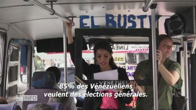 Un TJ à bord d'un bus pour raconter la crise au Venezuela