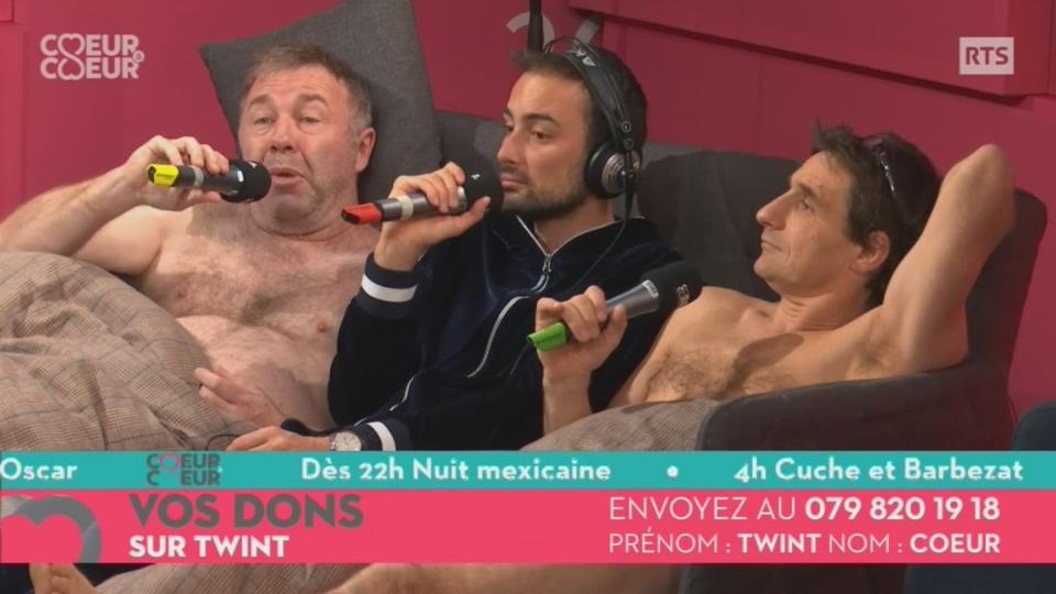 Imitation de Mme Pahud et appel aux dons de Benjamin Cuche et Jean-Luc Barbezat depuis le lit de Jonas