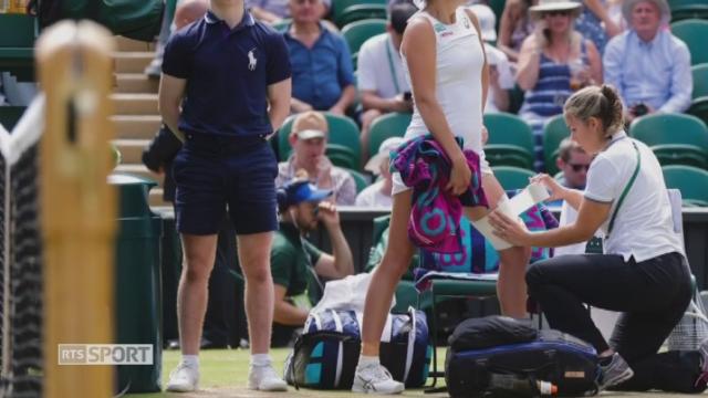 Timea et sa blessure à la cuisse