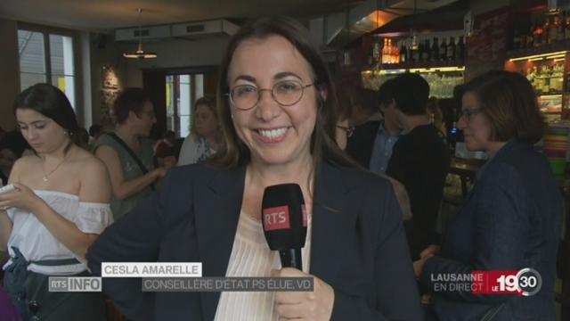 Elections vaudoises: l'interview de Cesla Amarelle, élue au Conseil d’Etat, depuis Lausanne