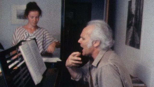Le chef de choeur et d'orchestre Michel Corboz en 1982. [RTS]