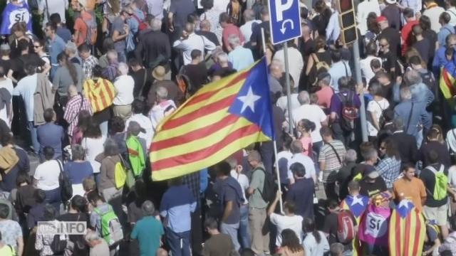 Des milliers de Catalans sont descendus dans la rue à Barcelone