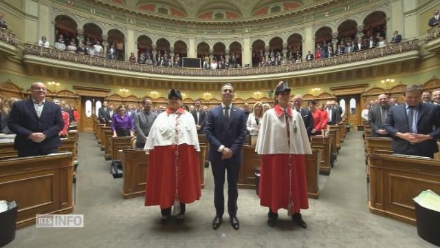 Ignazio Cassis prête serment devant l'Assemblee fédérale