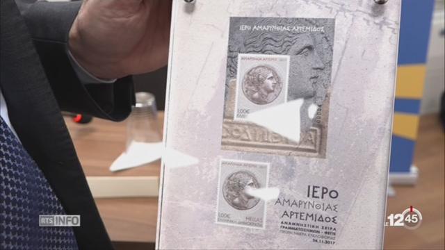 Un timbre-poste honore le travail de l'Ecole suisse d'archéologie en Grèce