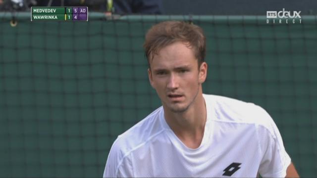 Wimbledon, 1er tour messieurs: Medvedev (RUS) - Wawrinka (SUI) 6-4 3-6 6-4