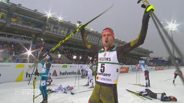 Mondiaux de Lathi (FIN), combiné nordique, 10km: Johannes Rydzek (ALL) remporte le combiné, Tim Hug (SUI) 14e