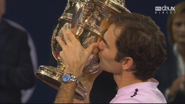 Roger Federer avec son trophée !