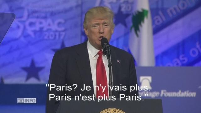 "Paris n'est plus Paris", dit Trump