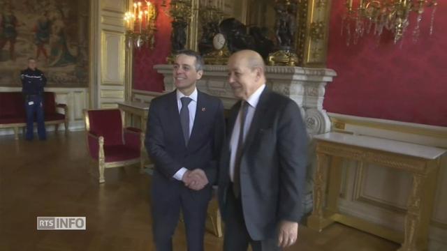 Ignazio Cassis avec son homologue français Jean-Yves Le Drian