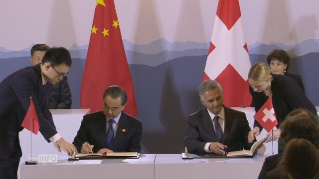 Bouquet de signatures entre la Suisse et la Chine