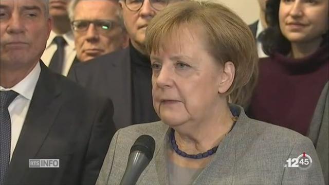 Allemagne: Angela Merkel reconnaît son impuissance à former un gouvernement de coalition