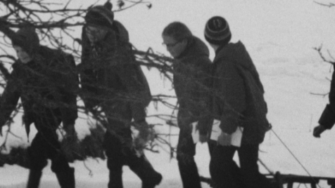 Le chemin des écoliers du Val Terbi dans le Jura en 1971. [RTS]
