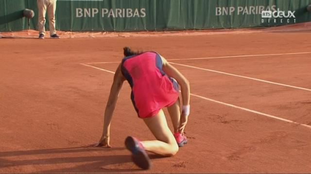 Roland-Garros, 1er tour: Golubic (SUI) - Sasnovich (BLR) 6-4 0-1: blessure de Golubic
