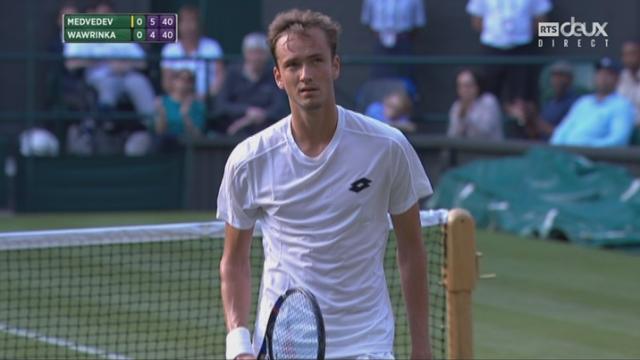 Wimbledon, 1er tour messieurs: Medvedev (RUS) - Wawrinka (SUI) 6-4
