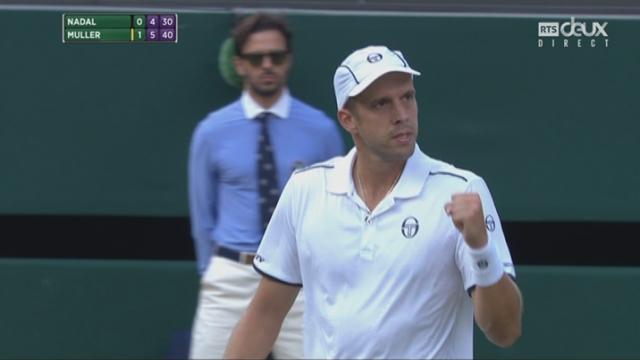 Wimbledon, 1-8: Nadal (ESP) – Muller (LUX) 3-6 4-6