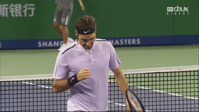 Finale, Masters 1000 Shanghai: Nadal (ESP) – Federer (SUI) 4-6 2-3, deuxième break de la rencontre pour le Suisse