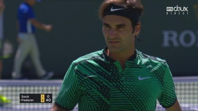 Indian Wells (USA), ½, J.Sock (USA) – R.Federer (SUI) 1-6