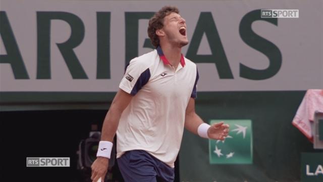 Roland-Garros, 1-4: Carreno Busta (ESP) – Nadal (ESP) 2-6 0-2, abandon de Carreno Busta