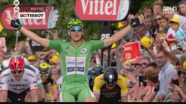 Tour de France, 10e étape: Marcel Kittel (GER) remporte l'étape devant John Degenkolb (GER) et Dylan Van Groenewegen (NED)