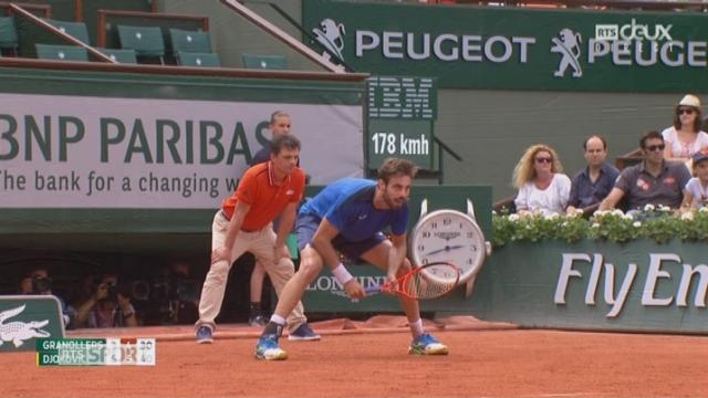 Roland-Garros, 1er tour: Granollers (ESP) – Djokovic (SRB) 3-6 4-6