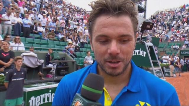 Roland-Garros, 1er tour: Wawrinka (SUI) – Kovalik (SVK): Stan Wawrinka à l'interview