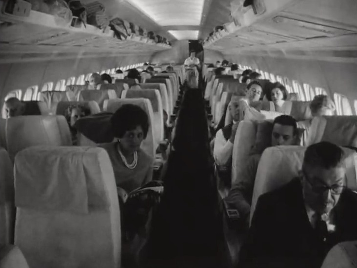 Vol Swissair Genève Buenos Aires en 1965. [RTS]