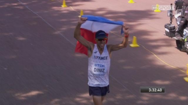 50km marche, messieurs: Diniz (FRA) remporte l'or !