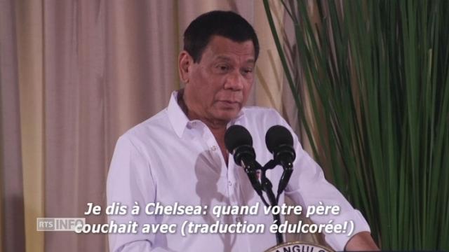 Rodrigo Duterte s'en prend à Chelsea Clinton