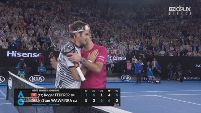 Open d'Australie, 1-2 finale: Roger Federer (SUI) - Stan Wawrinka (SUI) 7-5 6-3 1-6 4-6 6-3