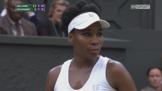 Wimbledon, 1-4 : Williams (USA) - Ostapenko (LAT) 6-3