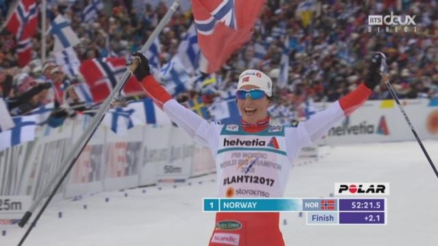 Mondiaux de Lathi (FIN), 4x5km relais dames: la Norvège remporte l’or devant la Suède et la Finlande. La Suisse se classe 7e