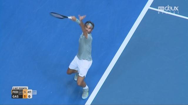 R. Federer (SUI) - Richard Gasquet (FRA) (6-1): Premier set remporté très facilement par Federer