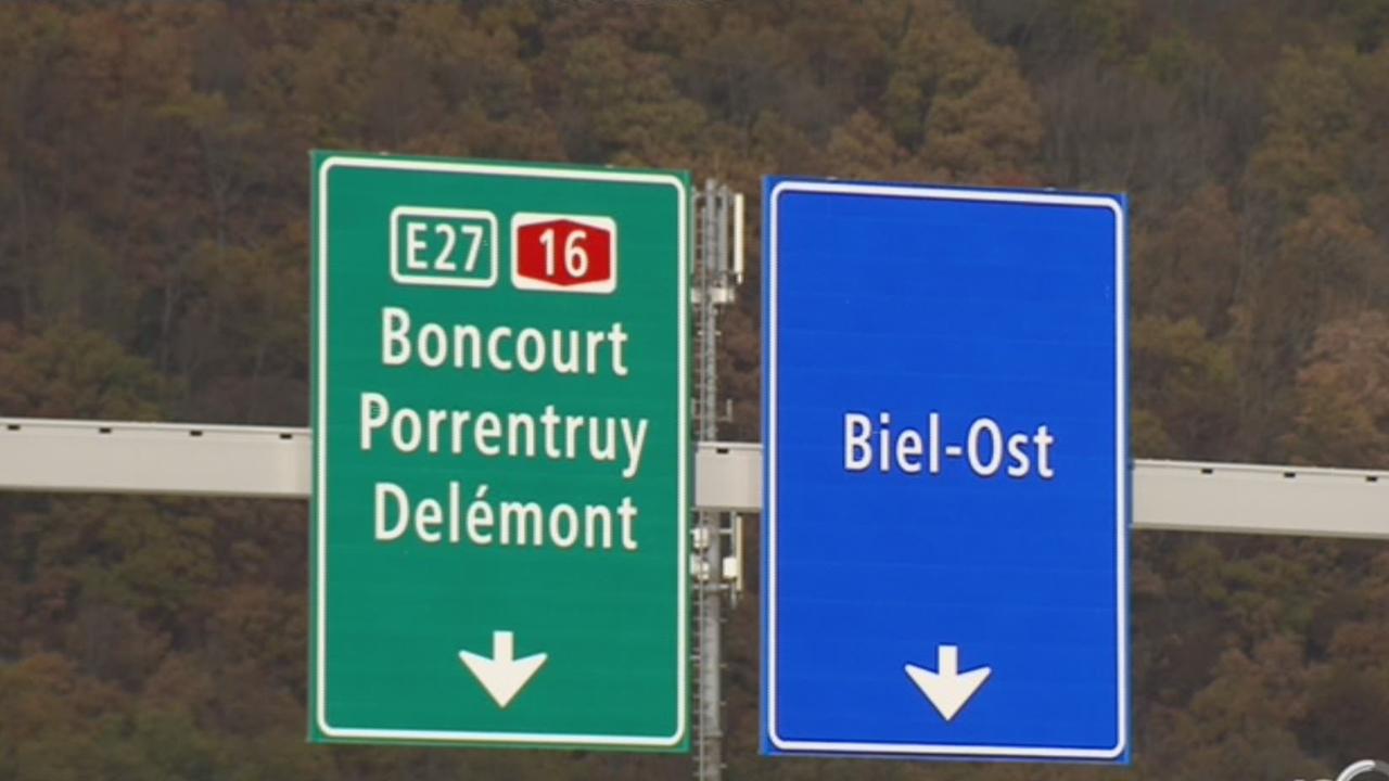 Bienne: bilinguisme mis à mal par les panneaux autoroutiers