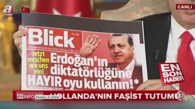 La colère d'Erdogan après l'appel du Blick à refuser le referendum