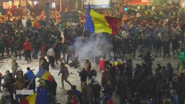 Heurts lors de manifestations à Bucarest contre le gouvernement.